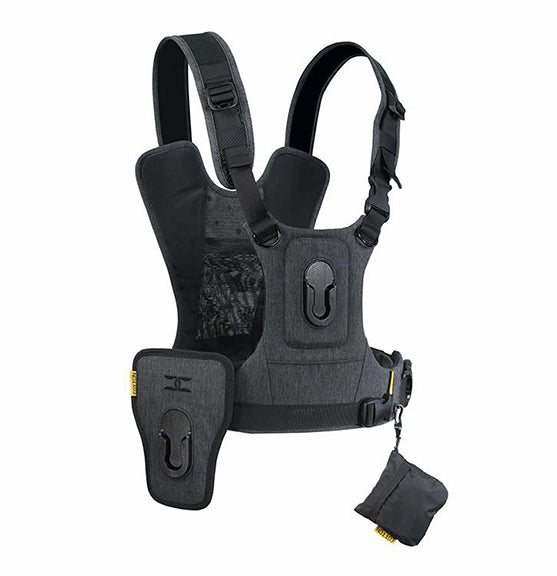 Cotton Carrier CCS G3 Harness for 2 Cameras Grey
