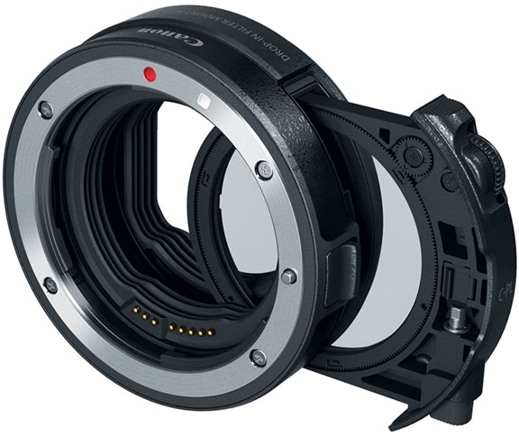 Canon RF to EF with circular polarizing filter Drop-in Adapter