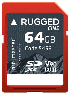 Carte mémoire Promaster Rugged SDXC 64GB Cine UHS-II