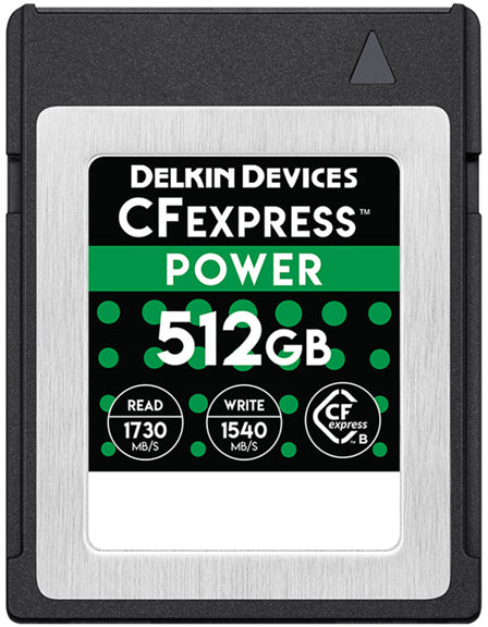 Delkin CFexpress Type B Memory Card Power Serie 512GB