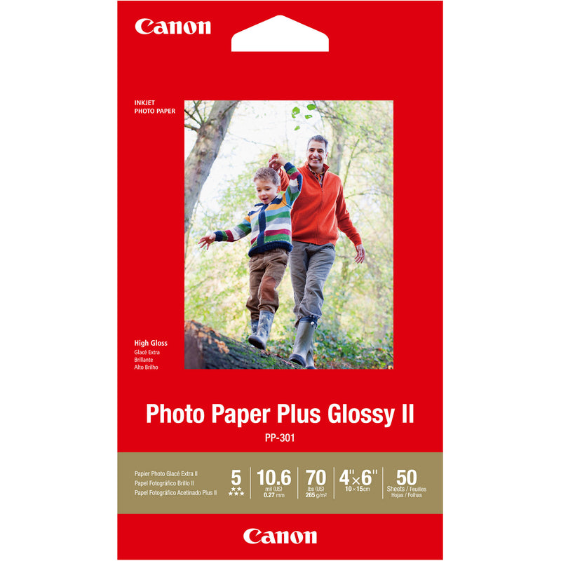 Canon Inkjet Paper 4x6 Glossy II (50 Sheets)