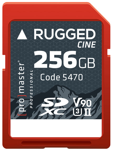Carte mémoire Promaster Rugged SDXC 256GB Cine UHS-II