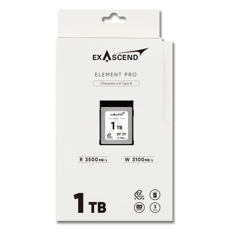 Exascend CFexpress Type B Element Pro 4.0 1TB Memory Card – Photo LAPLANTE