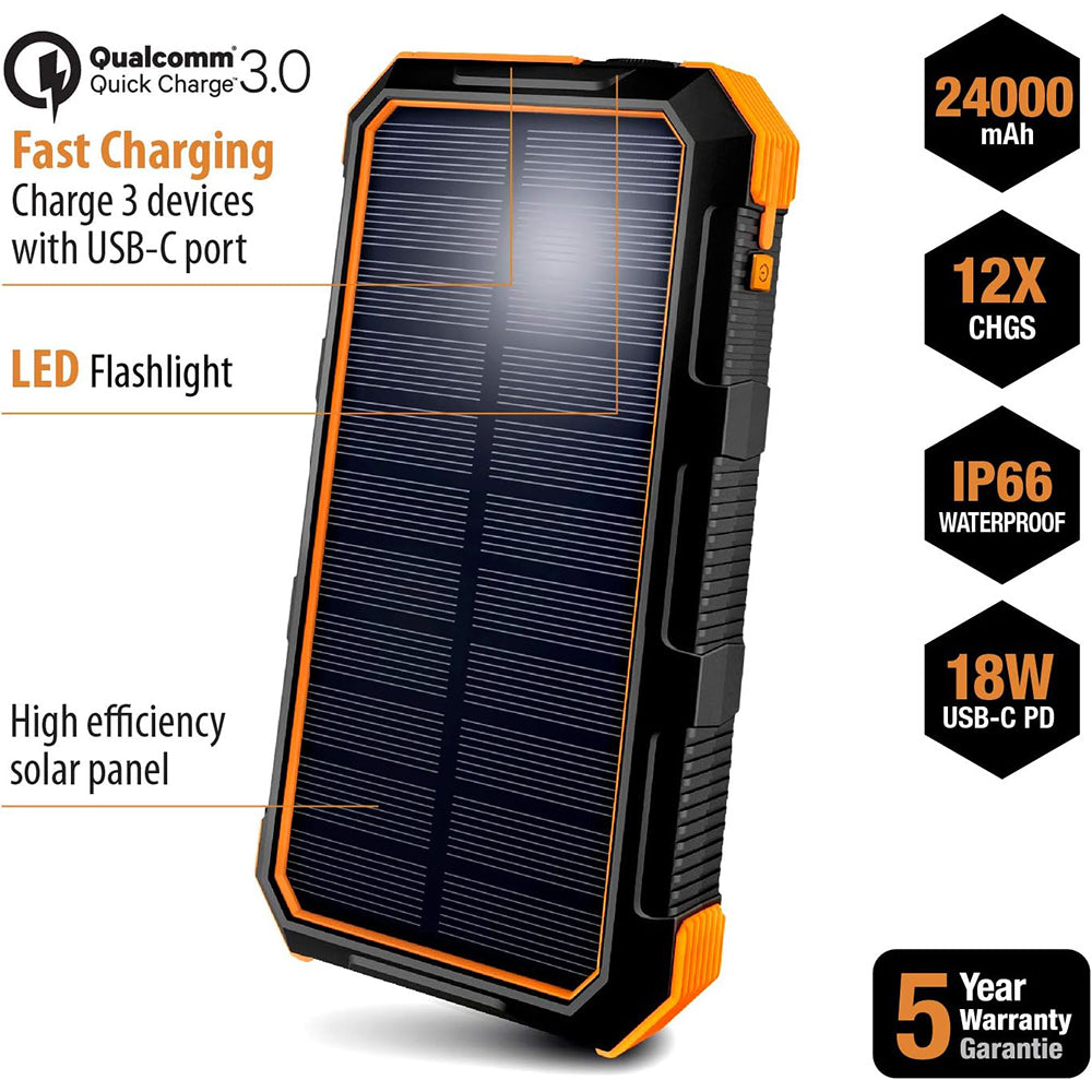 Power Bank Tough Tested Solar24 – Photo LAPLANTE