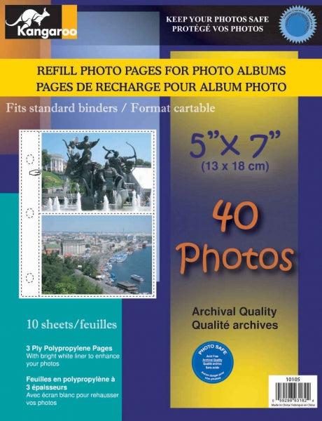 Refill pages for 5x7 photos