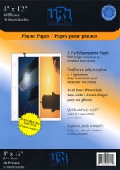Refill pages for 4x12 panoramic photos