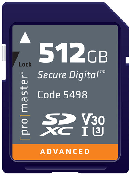 Carte mémoire ProMaster SDXC 512GB Advanced
