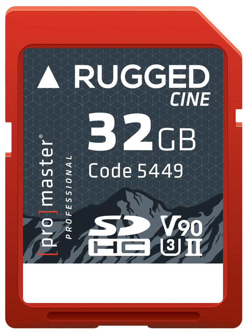 Promaster Rugged SDHC Memory Card 32GB Cine UHS-II